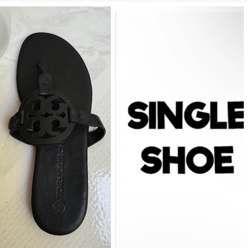 Tory Burch Miller Black Leather soft sandal SINGLE SANDAL SIZE 6.5